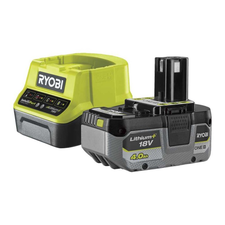 RYOBI Lithium+ 18 V 4 Ah -akku ja laturi
