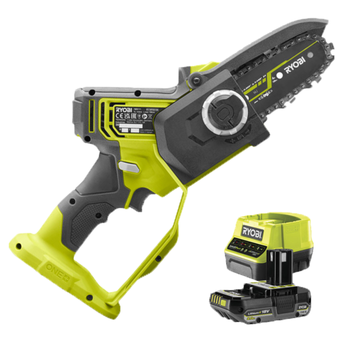 Ryobi RY18PSX10A 120 akkukäyttöinen oksasaha 18 V 10 cm 2 Ah