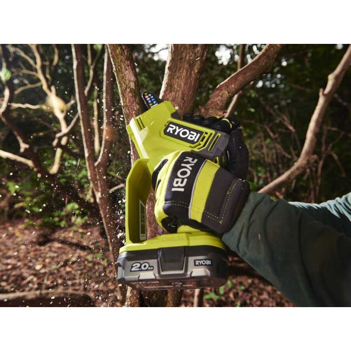 Ryobi RY18PSX10A-120 akkukäyttöinen oksasaha, 18 V, 10 cm, 2 Ah