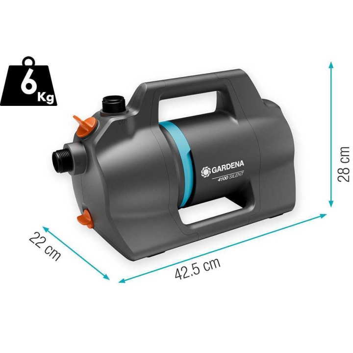 Gardena 4100 Silent puutarhapumppu, 550 W, 4 100 l/h