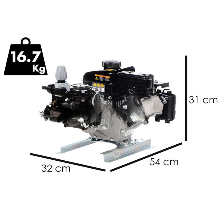 Comet MC20/20 -ruiskutuspumppu, Loncin 148F-2, 2,5 HP, 23 l/min