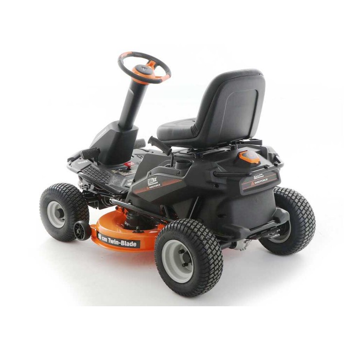 Yard Force E559 akkukäyttöinen ajoleikkuri, 56 V, 96 cm, sivupurkaus ja silppuava leikkuu