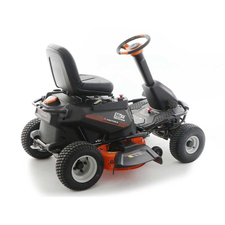 Yard Force E559 akkukäyttöinen ajoleikkuri, 56 V, 96 cm, sivupurkaus ja silppuava leikkuu