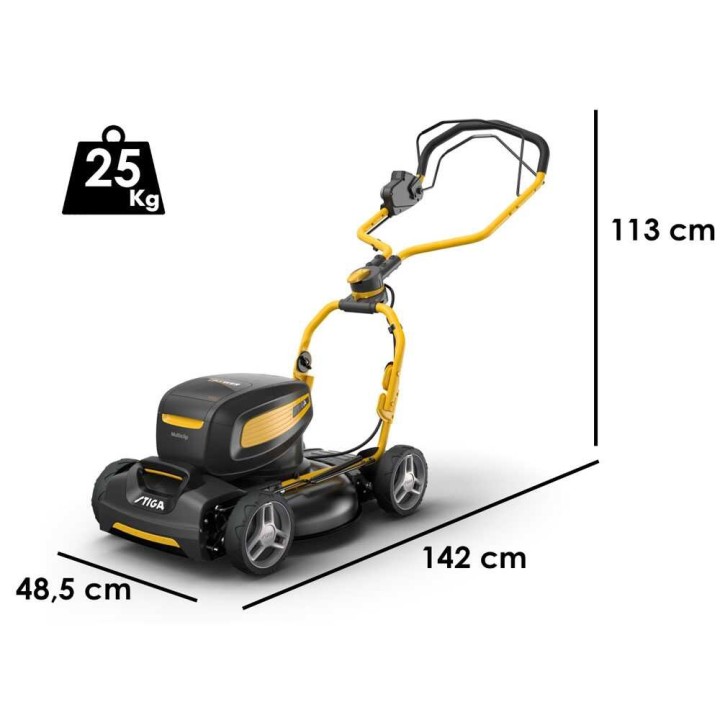 Stiga Multiclip 747e V Kit akkuruohonleikkuri, 45 cm, 2 × 48 V 4 Ah