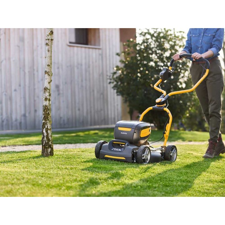 Stiga Multiclip 747e V Kit akkuruohonleikkuri, 45 cm, 2 × 48 V 4 Ah