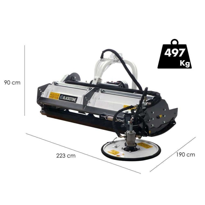 BlackStone BP-CD 160 rivivälimurskain traktorille, hydraulinen sivusiirto, 160 cm