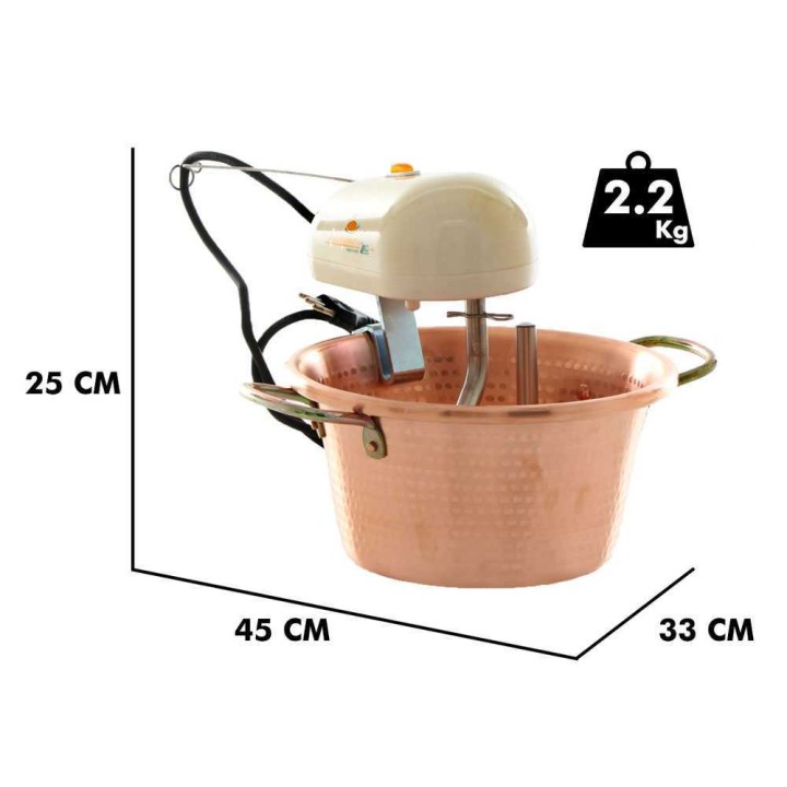 LAR Polentamatic sähköinen kuparipata polentalle, 3,5 l, 8 W, 220 V