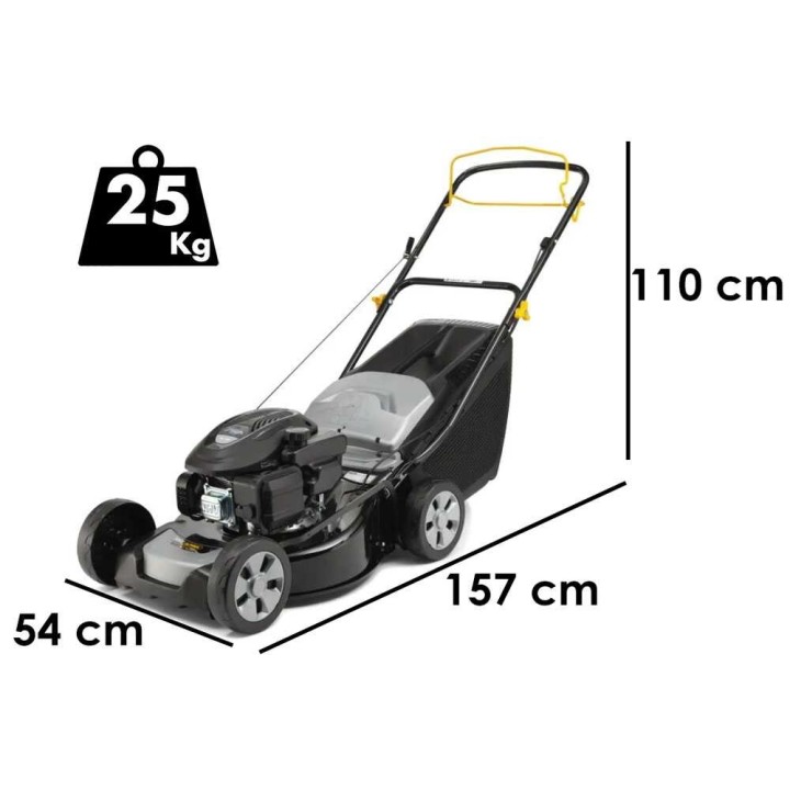 Alpina AL4 46 SA takavetoinen bensiiniruohonleikkuri, 46 cm, Stiga ST 120, 60 l