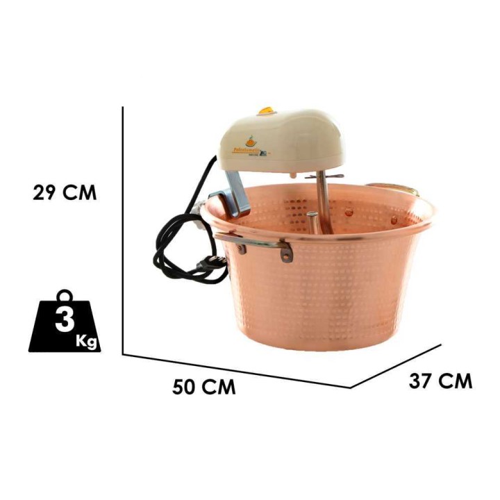 LAR Polentamatic sähköinen kuparipata polentalle, 6,5 l, 8 W, 220 V