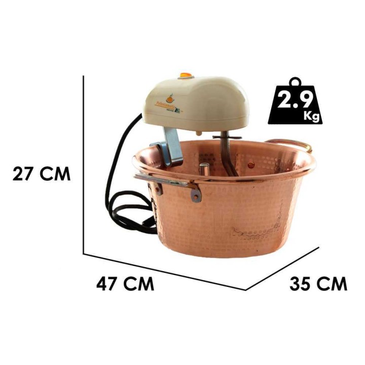 LAR Polentamatic sähköinen kuparikattila, 4,5 l, 8 W, 220 V
