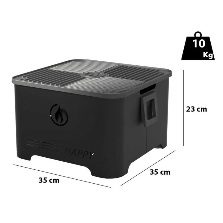 Linea VZ Happy Nero pellettigrilli, Ø 35 cm, 1 225 cm²