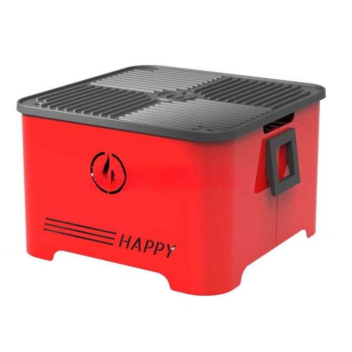 Linea VZ Happy punainen pellettigrilli, Ø 35 cm, 1 225 cm²
