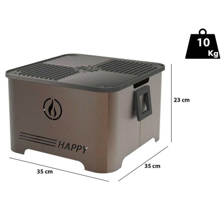 Linea VZ HAPPY corten-pellettigrilli, Ø 35 cm, 10 kg