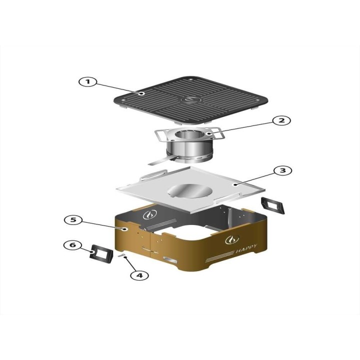 Linea VZ HAPPY corten-pellettigrilli, Ø 35 cm, 10 kg