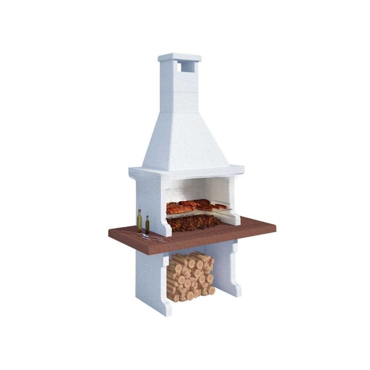 Linea VZ Panarea muurattu hiili- ja puugrilli, 94 × 40 cm, 750 kg