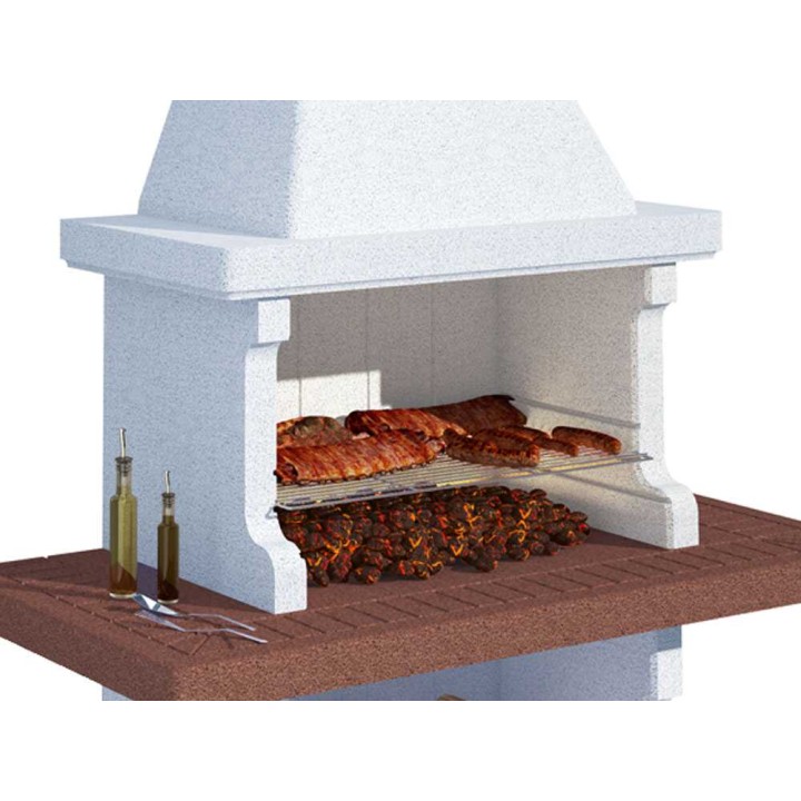 Linea VZ Panarea muurattu hiili- ja puugrilli, 94 × 40 cm, 750 kg