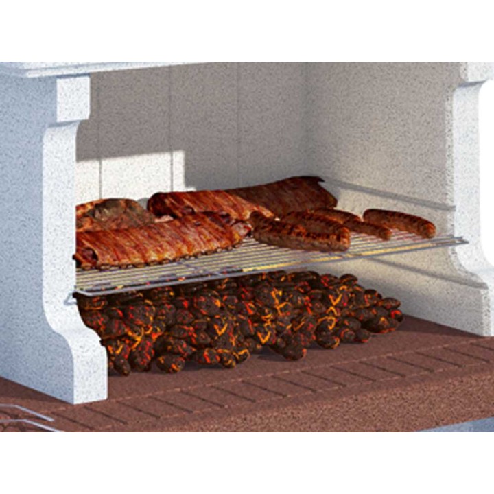Linea VZ Panarea muurattu hiili- ja puugrilli, 94 × 40 cm, 750 kg