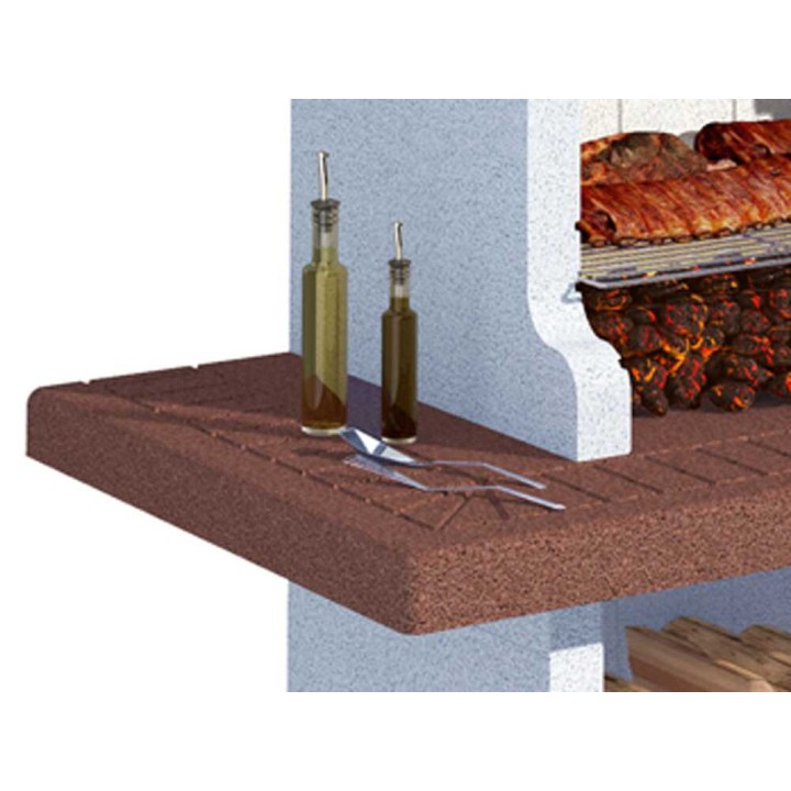 Linea VZ Panarea muurattu hiili- ja puugrilli, 94 × 40 cm, 750 kg