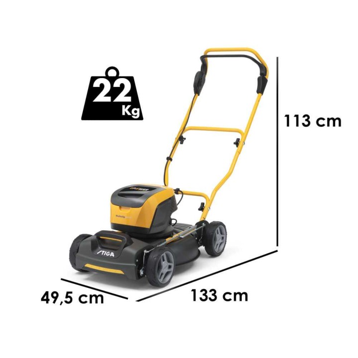 Stiga Multiclip 547 AE Kit -akkuruohonleikkuri, 48 V, 4 Ah, 45 cm