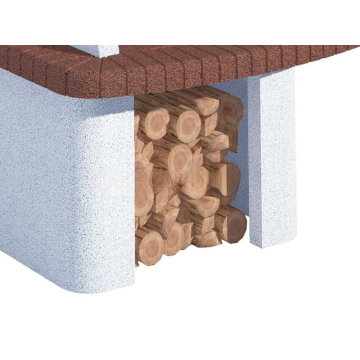 Linea VZ Gavi muurattu grilli puulle ja hiilelle, 67 × 40 cm