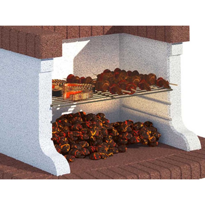 Linea VZ Gavi muurattu grilli puulle ja hiilelle, 67 × 40 cm