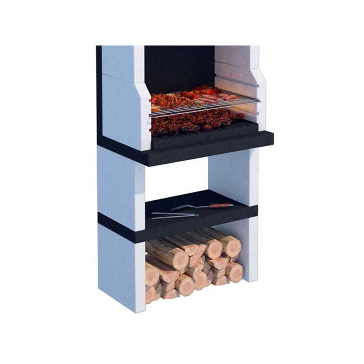 Linea VZ Stoccolma muurattu puu- ja hiiligrilli, 67 × 40 cm, 390 kg