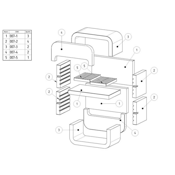 Linea VZ Monopoli puu- ja hiiligrilli, betoni, 67 × 40 cm