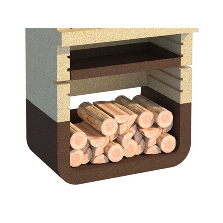 Linea VZ Monopoli puu- ja hiiligrilli, betoni, 67 × 40 cm