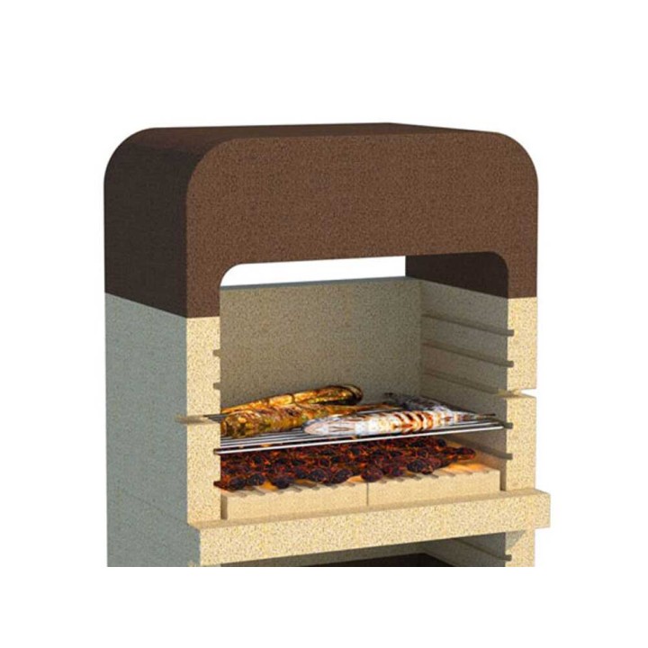 Linea VZ Monopoli puu- ja hiiligrilli, betoni, 67 × 40 cm