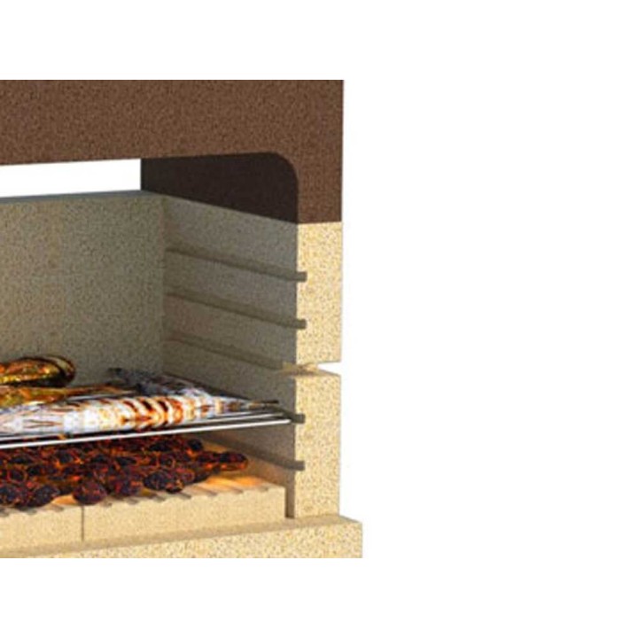 Linea VZ Monopoli puu- ja hiiligrilli, betoni, 67 × 40 cm