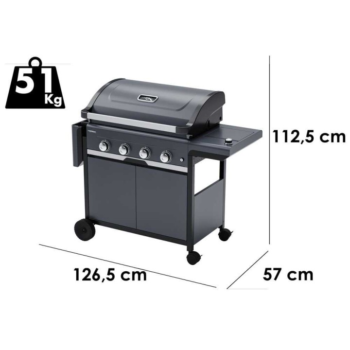 Campingaz Select 4 LS Plus kaasugrilli, 4 poltinta, 75 × 40 cm