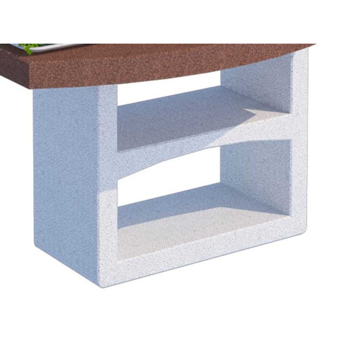 Linea VZ Treviso hiiligrilli, sementti, 67 × 40 cm
