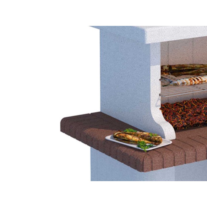 Linea VZ Vulcano muurattu puu- ja hiiligrilli, 88,5 × 40 cm, 670 kg