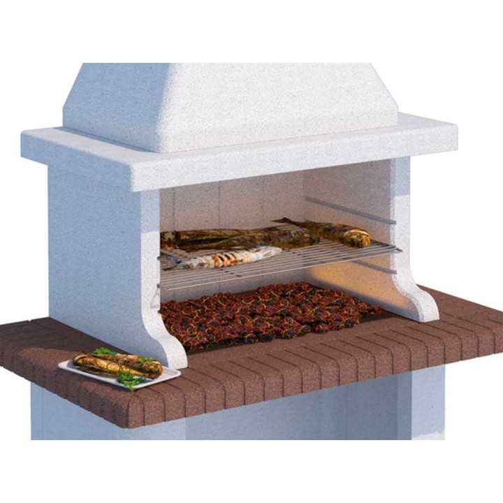 Linea VZ Vulcano muurattu puu- ja hiiligrilli, 88,5 × 40 cm, 670 kg