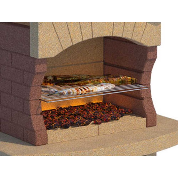 Linea VZ Minorca muurattu grilli puulle ja hiilelle, 67 × 40 cm