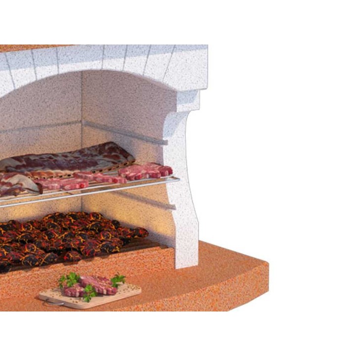 Linea VZ Ibiza muurattu ulkogrilli puulle ja hiilelle, 67 × 40 cm