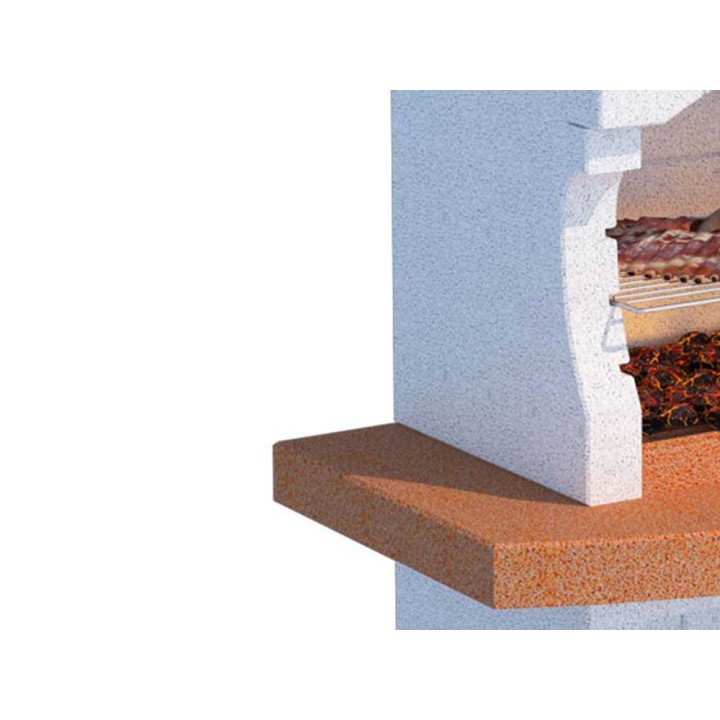 Linea VZ Ibiza muurattu ulkogrilli puulle ja hiilelle, 67 × 40 cm