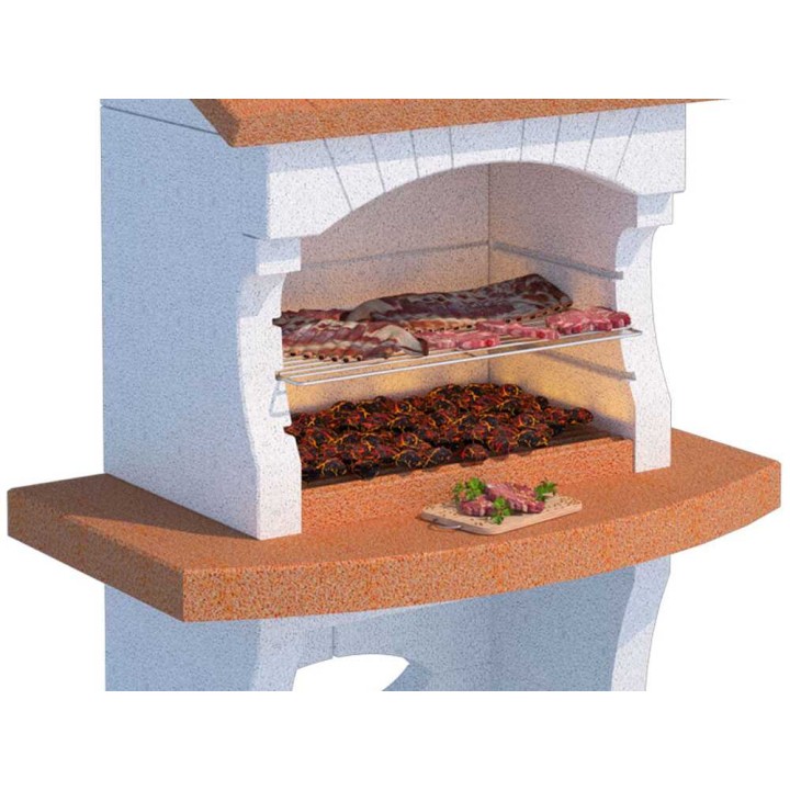 Linea VZ Ibiza muurattu ulkogrilli puulle ja hiilelle, 67 × 40 cm