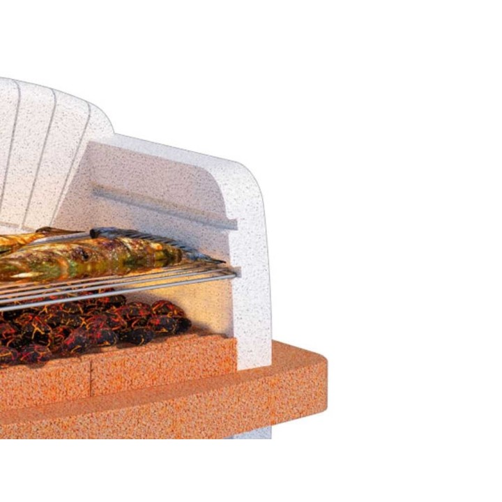 Linea VZ Modena muurigrilli puulle ja hiilelle, 57 × 40 cm