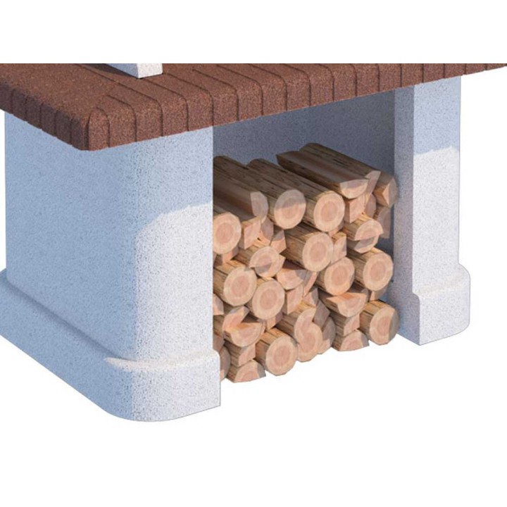 Linea VZ Canarie muurattu puu- ja hiiligrilli, 88,5 × 40 cm, 700 kg