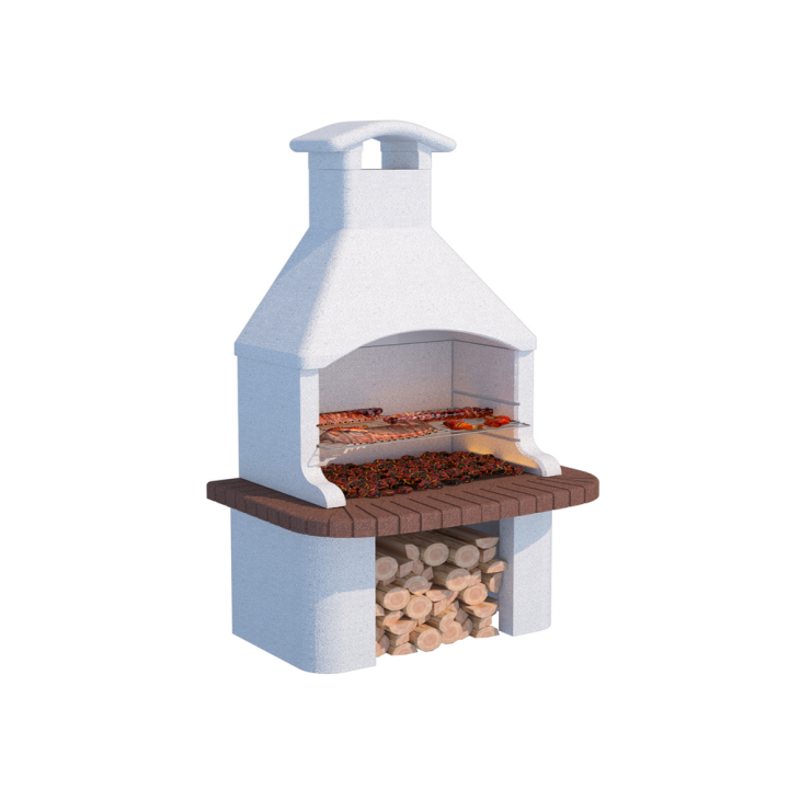 Linea VZ Tremiti muurattu grilli puulle ja hiilelle, 67 × 40 cm