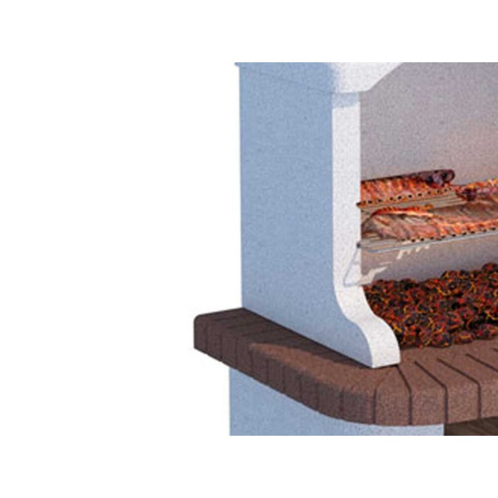 Linea VZ Tremiti muurattu grilli puulle ja hiilelle, 67 × 40 cm