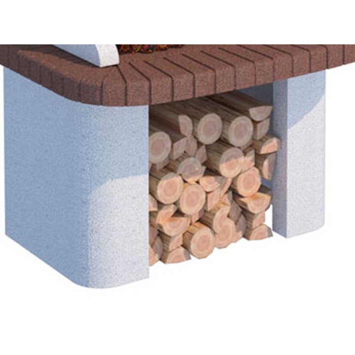 Linea VZ Tremiti muurattu grilli puulle ja hiilelle, 67 × 40 cm