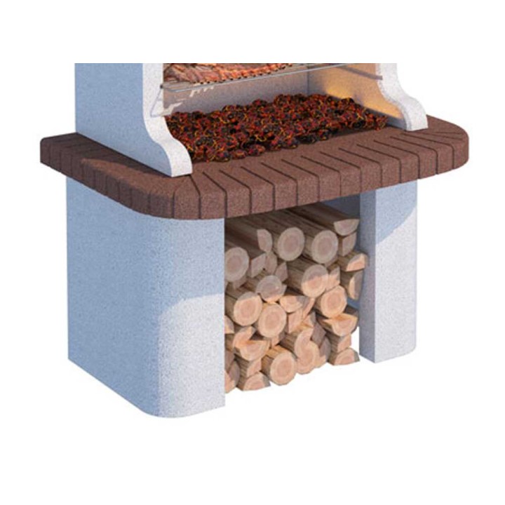 Linea VZ Tremiti muurattu grilli puulle ja hiilelle, 67 × 40 cm