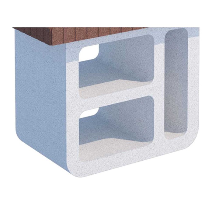 Linea VZ Elba muurattu puu- ja hiiligrilli, 67 × 40 cm, 530 kg