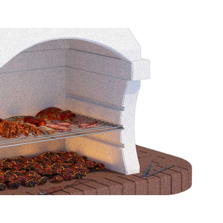 Linea VZ Elba muurattu puu- ja hiiligrilli, 67 × 40 cm, 530 kg