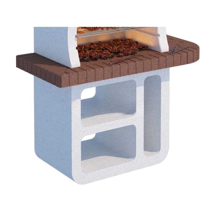 Linea VZ Elba muurattu puu- ja hiiligrilli, 67 × 40 cm, 530 kg