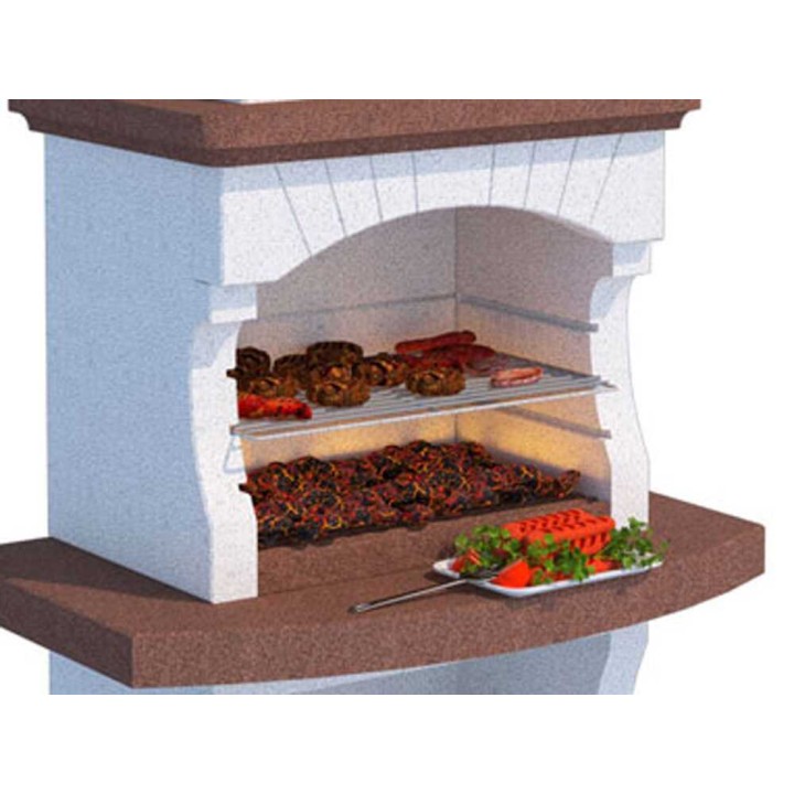 Linea VZ Maiorca muurattu puu- ja hiiligrilli, 67 × 40 cm, 600 kg