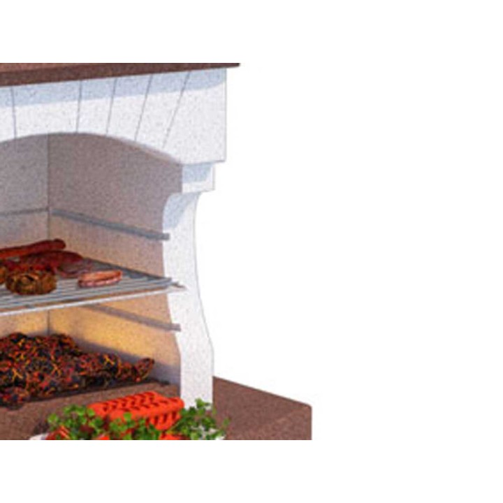 Linea VZ Maiorca muurattu puu- ja hiiligrilli, 67 × 40 cm, 600 kg