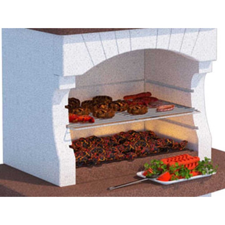 Linea VZ Maiorca muurattu puu- ja hiiligrilli, 67 × 40 cm, 600 kg